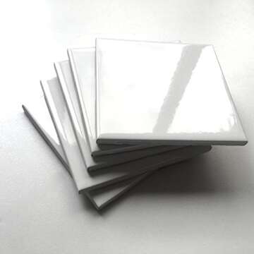 4x4 White Glossy Finish 4 1/4x4 1/4 Ceramic Subway Tile Shower Walls Backsplashes