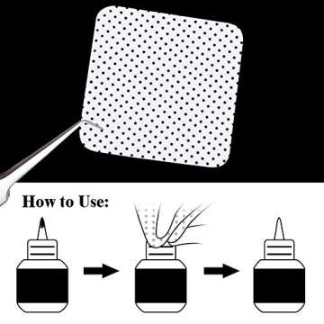 Lash Extension Supplies 200PCS Lint Free Adhesive Wipes Eyelash Extensions Glue Wipes Super Absorbent Nail Polish Remover Wipes Adhesive Nozzle Wipes Cotton Free Non-Woven Fabric Pads by GEMERRY