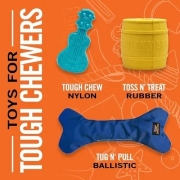 BULLYMAKE Durable Nylon Pretzel Chew Toy for Dogs