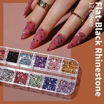 FANDAMEI Nail Tools, Nail Art Brushes Set, Nail Art Dotting Tools, Nail Stickers, Butterfly Nail Art Sequins, Nail Foils, Nail Art Flakes Iridescent, Rhinestones For Nails Design, Nail Art Kits
