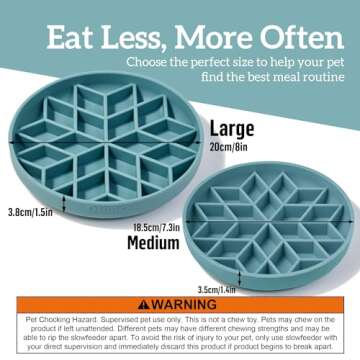 OHMO Slow Feeder Dog Bowls - Safe and Fun Silicone Feeding Bowl for All Dogs