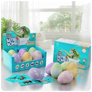Dan&Darci Dino Egg Bath Bombs - Fun for Kids Ages 6-8
