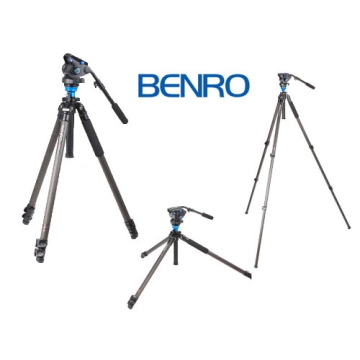 Benro A2573FS4 Single Leg Video Tripod Kit, Black