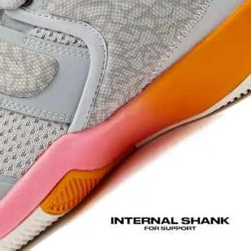 AND1 Gamma 4.0 SS Boys & Girls Basketball Shoes, Kids Youth Cool Basketball Sneakers with Strap - Silver Grey, 1 Little Kid