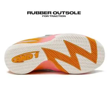 AND1 Gamma 4.0 SS Boys & Girls Basketball Shoes, Kids Youth Cool Basketball Sneakers with Strap - Silver Grey, 1 Little Kid