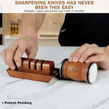 5-in-1 Knife Sharpener with Magnetic Base