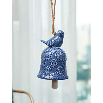 SEINHIJO Wind Chime Modern Sculpture Decor Garden Statue Ornament Home Gifts Animal Figurine Ceramic Arts Crafts 7.5inch