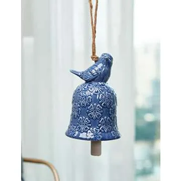 SEINHIJO Wind Chime Modern Sculpture Decor Garden Statue Ornament Home Gifts Animal Figurine Ceramic Arts Crafts 7.5inch