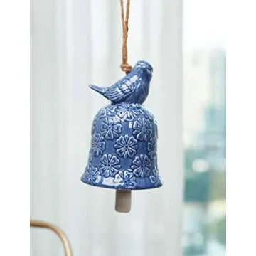 SEINHIJO Wind Chime Modern Sculpture Decor Garden Statue Ornament Home Gifts Animal Figurine Ceramic Arts Crafts 7.5inch