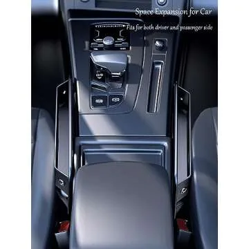 Owntow Universal Fit Car Gap Filler, Premium Leather Seat Gap Filler Organizer, SUV Truck Essentials (Black, 1 Pack)