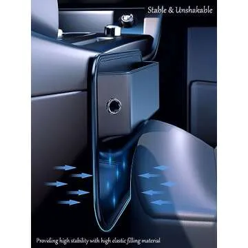 Owntow Universal Fit Car Gap Filler, Premium Leather Seat Gap Filler Organizer, SUV Truck Essentials (Black, 1 Pack)