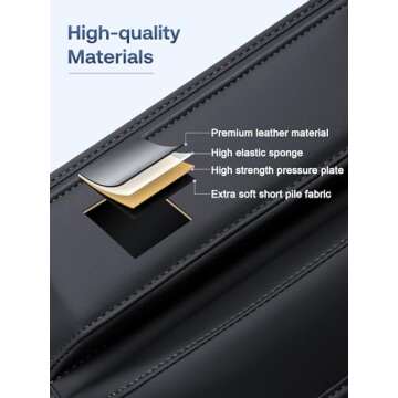 Owntow Universal Fit Car Gap Filler, Premium Leather Seat Gap Filler Organizer, SUV Truck Essentials (Black, 1 Pack)