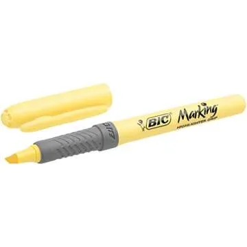 Bic Highlighter Grip Pens with Anti-Drying Technology - 4 Pack