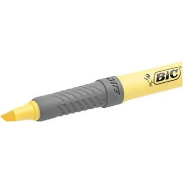 Bic Highlighter Grip Pens with Anti-Drying Technology - 4 Pack