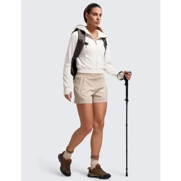 CRZ YOGA Cropped Fleece Zip Up Hoodie for Women