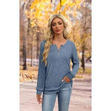 XIEERDUO Women's Lightweight Long Sleeve Tunic Sweaters