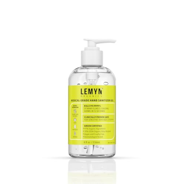 Lemyn Organics 97% Organic Hand Sanitizer Gel - 8 FL.OZ. with Pump