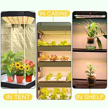 Grow Light Strips, LED 150-Bulb 3500K Dimmable Full Spectrum Plant Growing Lamp Bars for Indoor Plan...