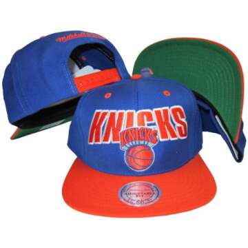 New York Knicks Blue/Orange Two Tone Plastic Snapback Adjustable Plastic Snap Back Hat/Cap