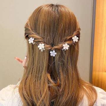 20 Pcs Flower Hair Claw Clips, Multi-color Mini Small Cute Clips Decorative Hair Styling Accessories...
