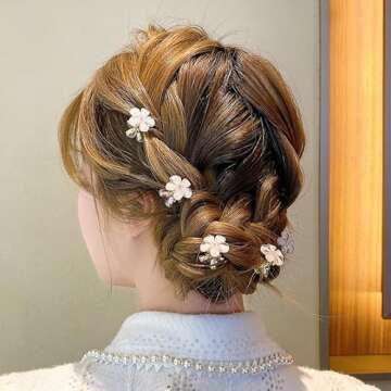 20 Pcs Flower Hair Claw Clips, Multi-color Mini Small Cute Clips Decorative Hair Styling Accessories for Girls and Women Birthday Gifts with Container (5 colors)