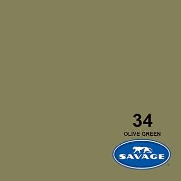 Savage Seamless Paper Backdrop in Olive Green - 107x36 Inches