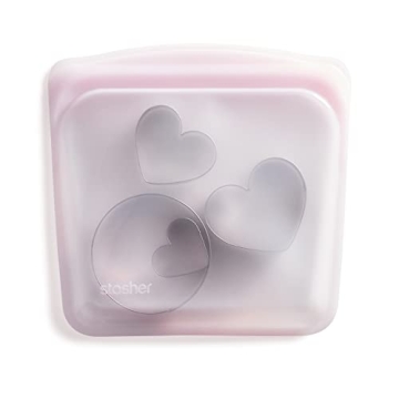 Stasher Platinum Silicone Food Grade Reusable Storage Bag, Pink (Sandwich) | Reduce Single-Use Plast...