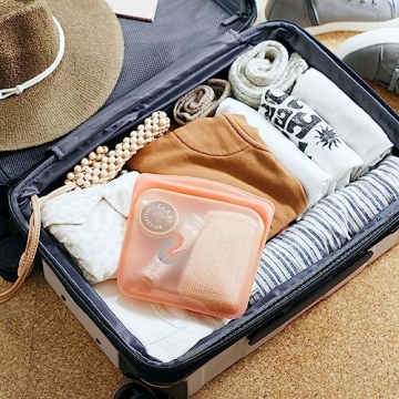 Stasher Reusable Silicone Food Storage Bags, Eco-friendly, Pink