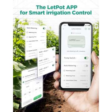 LetPot Automatic Watering System for Potted Plants, [New Wi-Fi & App Control] Drip Irrigation Kit System, Smart Plant Watering Devices for Indoor Outdoor, Water Shortage Remind, IPX66, Grey