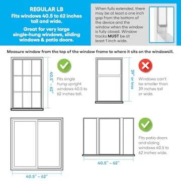 Lock-it Block-it Adjustable Window Security Bar for Home Safety