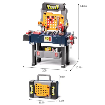 Deejoy Kids Tool Bench with Realistic Tools Ages 3-5