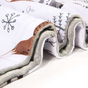 HOMRITAR Baby Blanket Soft Plush Minky for Babies