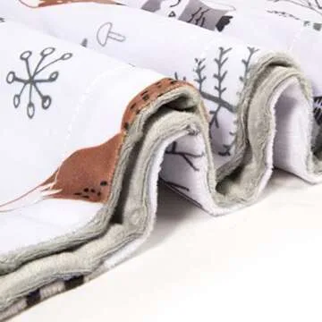 HOMRITAR Baby Blanket Soft Plush Minky for Babies