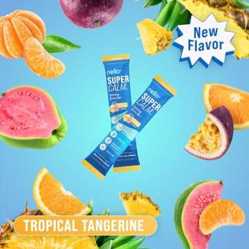 Nello SuperCalm Powdered Drink Mix | Tropical Tangerine | Natural Relaxation & Focus Supplement