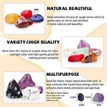 500 pcs Natural Chip Stone Beads, Amazonite Aquamarine 5-8 mm Irregular Gemstones Healing Crystal Loose Rocks Bead Hole Drilled for Jewelry Making Bracelet