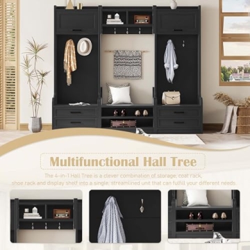 Stylish Merax 4-in-1 Hall Tree with Ample Storage