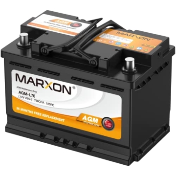 MARXON Group 48 H6 L3 Start and Stop Car Battery 12v 70AH 760CCA AGM BCI48 Maintenance Free Automoti...