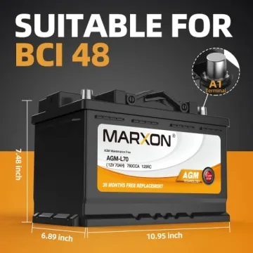 MARXON 48H6 L3 AGM Car Battery 12V 70AH Replacement