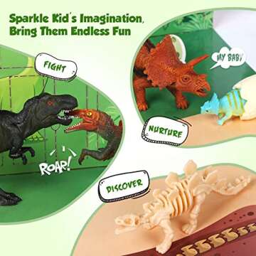 D-FantiX Dinosaur Advent Calendar 2024 for Kids, 24 Days Countdown to Christmas Advent Calendars Dinosaur Toy Xmas Gift for Boys Girls 3 4 5 6 Years Old