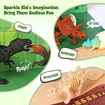 D-FantiX Dinosaur Advent Calendar 2024 for Kids, 24 Days Countdown to Christmas Advent Calendars Dinosaur Toy Xmas Gift for Boys Girls 3 4 5 6 Years Old