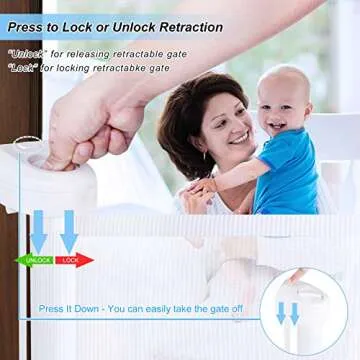 PRObebi Retractable Baby Gate for Kids and Pets
