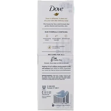 Dove Sensitive Skin Beauty Bar, Gentle Cleanser for Delicate Skin