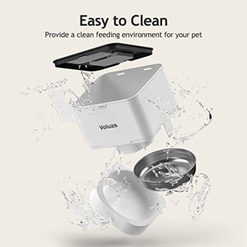 VOLUAS Automatic Pet Feeder for Cats and Dogs with Voice Recorder