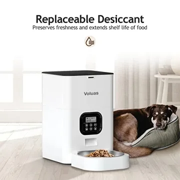 VOLUAS Automatic Pet Feeder for Cats and Dogs with Voice Recorder