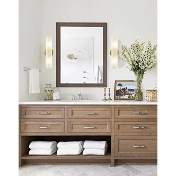 DAYCENT Gold Cylinder Wall Sconces - Set of Two