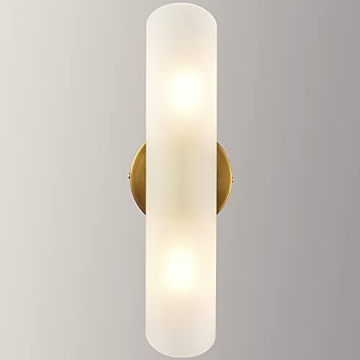 DAYCENT Gold Cylinder Wall Sconces - Set of Two