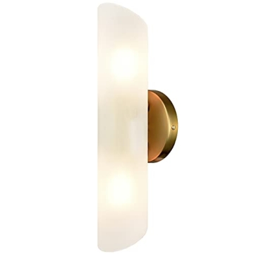 DAYCENT Gold Cylinder Wall Sconces - Set of Two
