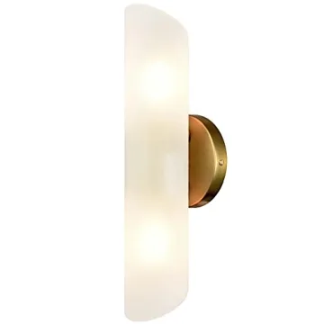 DAYCENT Gold Cylinder Wall Sconces - Set of Two