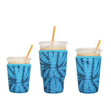 3 Pack Reusable Iced Coffee Sleeves - Xumbtvs Insulator Sleeve for Cold Beverages, Neoprene Cup Hold...