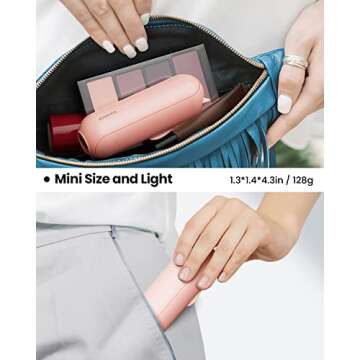 Gaiatop Portable Handheld Fan, Mini Rechargeable Folding Fans with Power Bank USB Battery Operated, ...